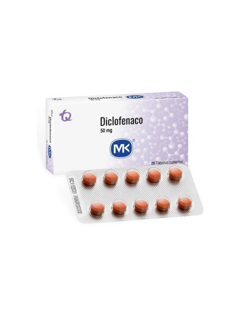 DICLOFENACO 50 MG 20 TABLETAS (MK)