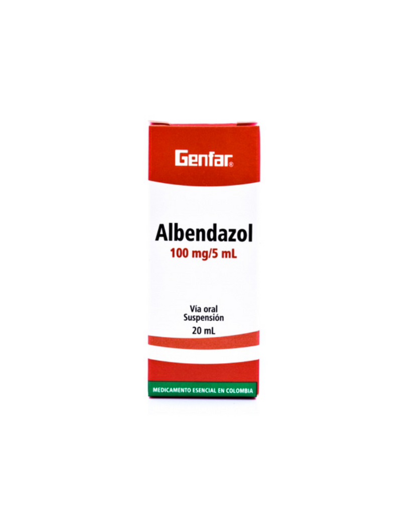 Albendazol 2% (100 mg/5 ml) g-far susp oral fco x 20 ml