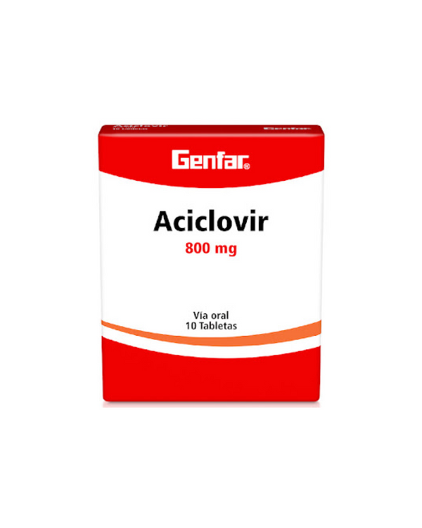 Aciclovir Genfar 800 Mg Caja X 10 Tabletas