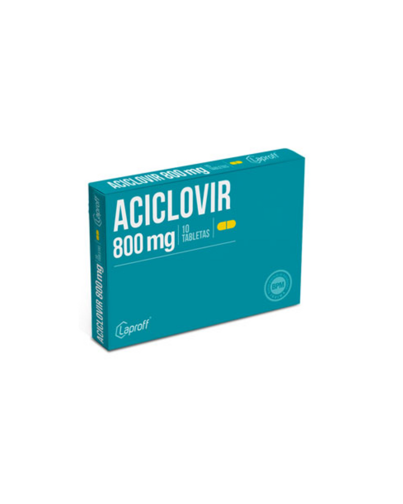 Aciclovir laproff 800 mg caja x 10 tabletas