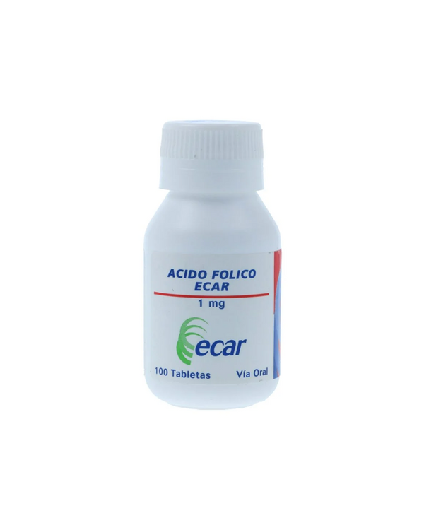 Acido Folico Tabletas 1Mg Frasco X 100