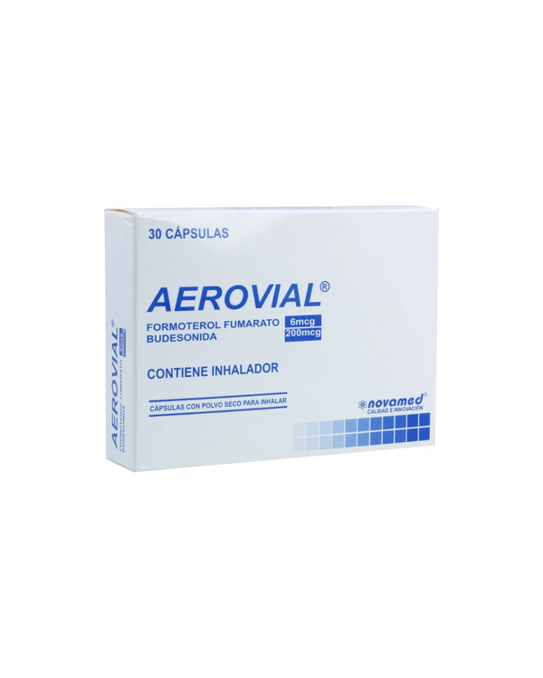 Aerovial Con Inhalador Cápsulas Polvo Seco Para Inhalar (200Mcg+6Mcg)/Dosis Caja X 30