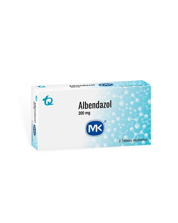 Albendazol Mk X 200Mg Caja X 2 Tabletas Recubiertas