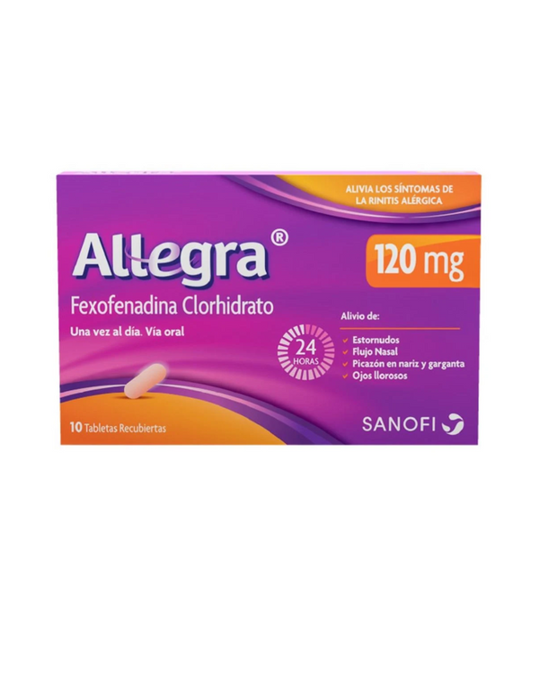 Allegra 120Mg Caja X 10 Tabletas Recubierta