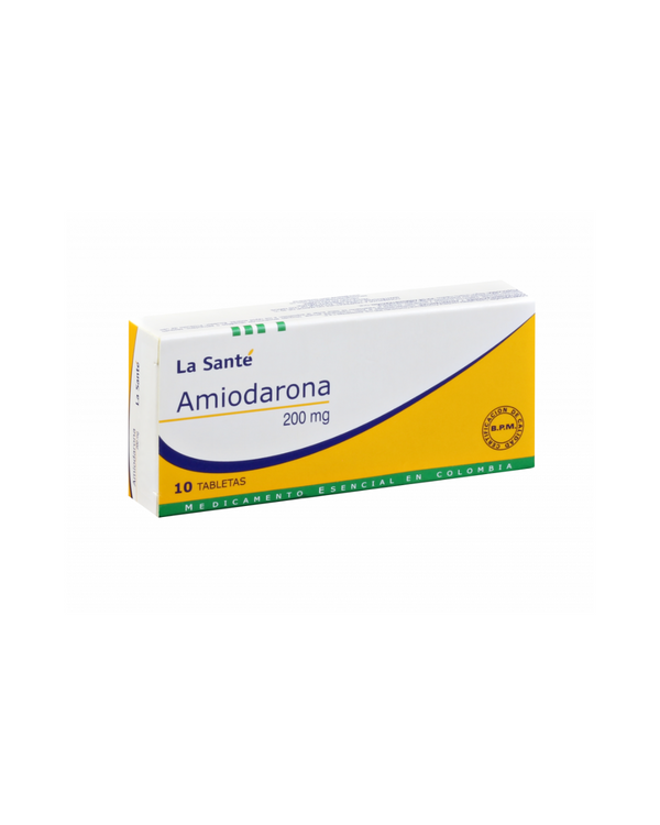 Amiodarona 200 mg /10 Tabletas Recubiertas