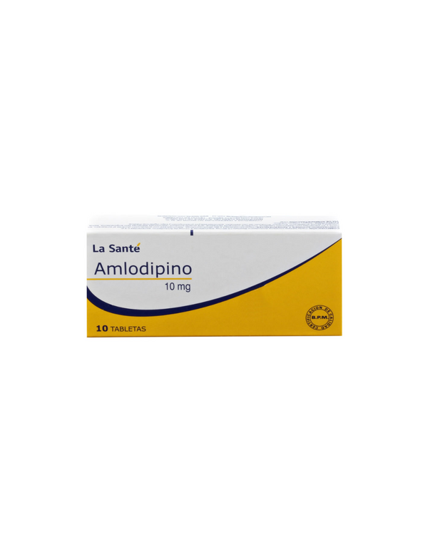 Amlodipino 10 Mg La Santé X 10 Tabletas