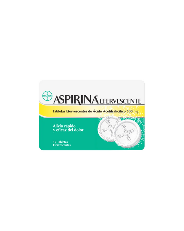 Aspirina Tabletas Efervescente 500Mg Caja X 12