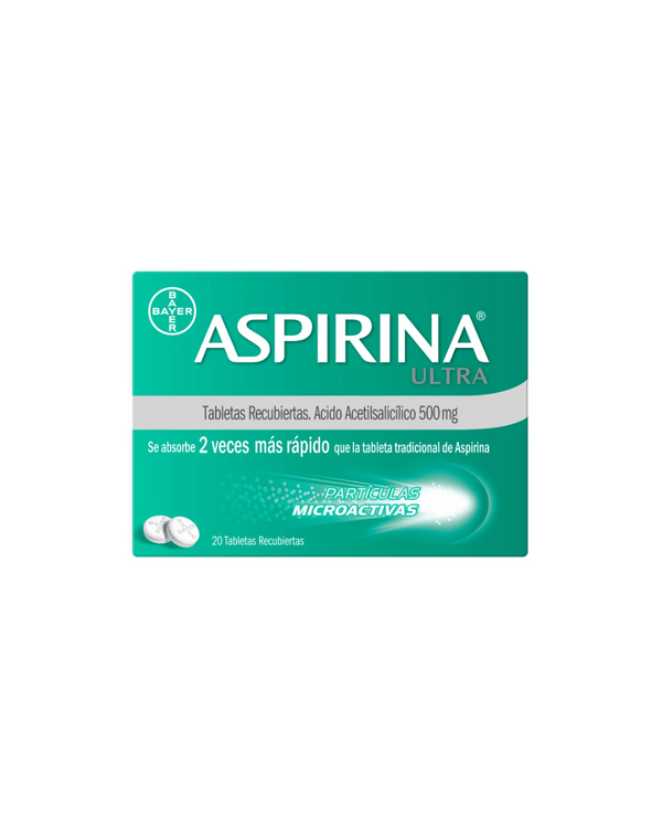 Aspirina Ultra Tabletas Recubiertas 500Mg Caja X 20