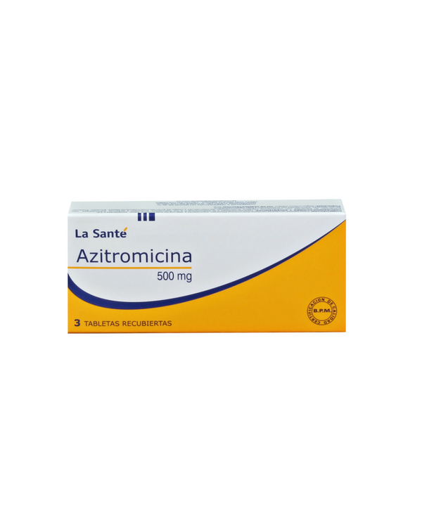 Azitromicina 500mg / 3 Tabletas recubiertas (La Sante)