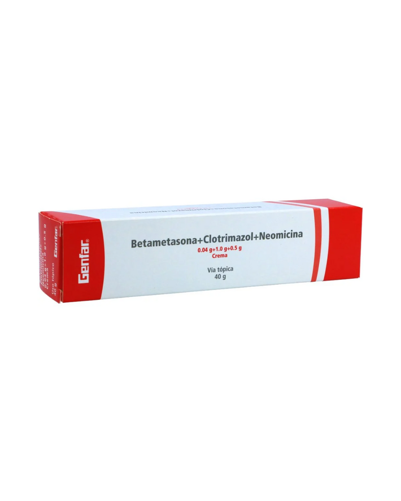 Betametasona 0.04%+ Clotrimazol 1.0% + Neomicina 0.5% Crema Via Tópica Genfar 40g