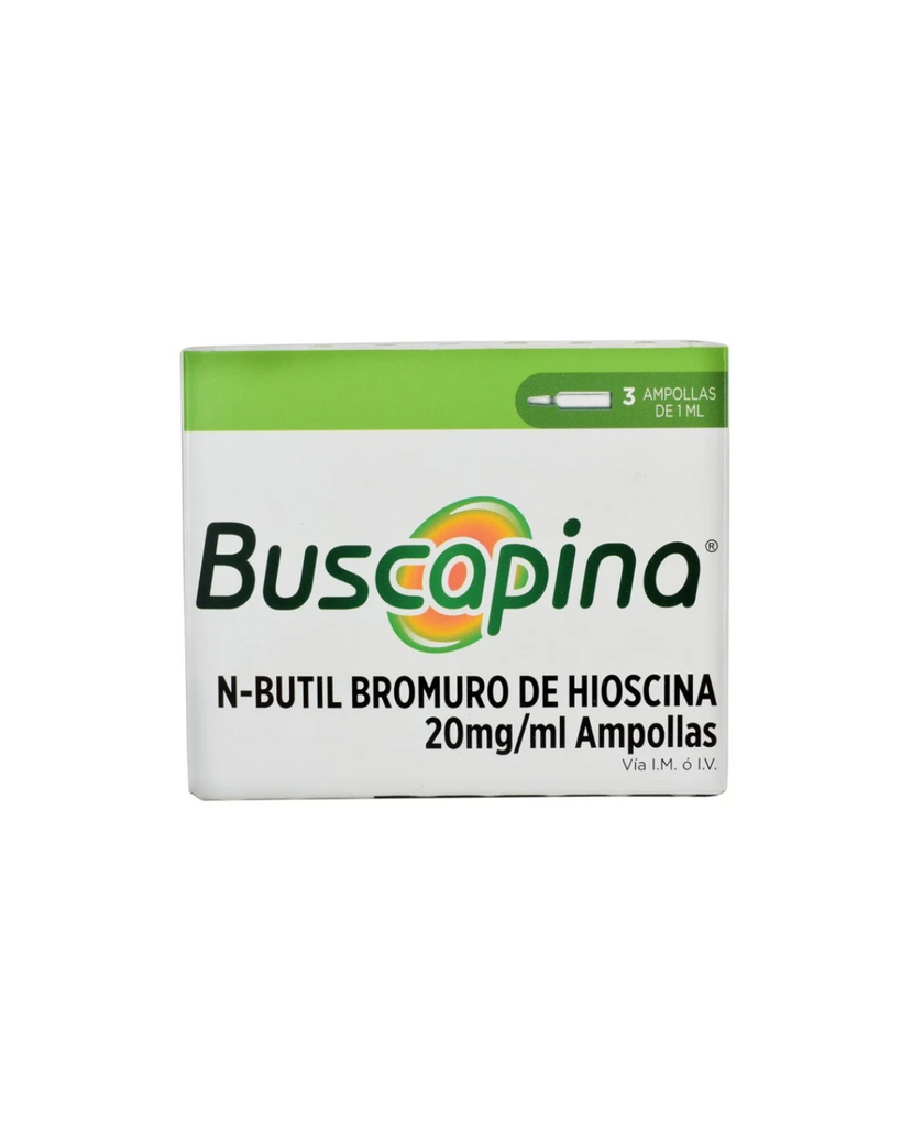 Buscapina Solución Inyectable 20 Mg / 1 Ml Caja Con 3 Ampollas/ Unidad 18.900