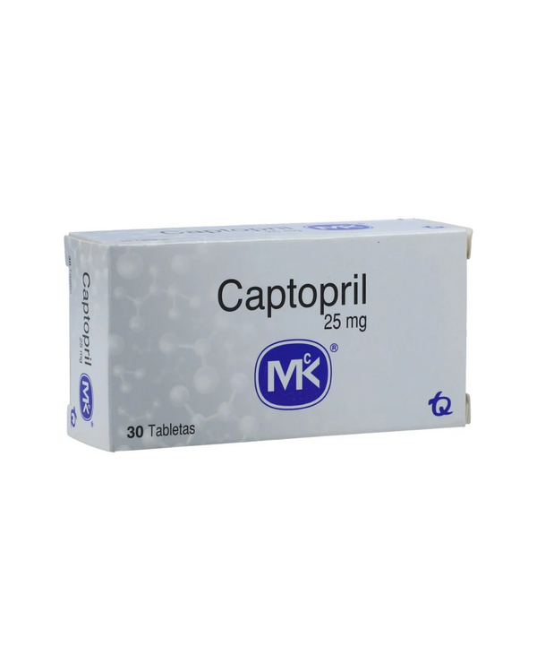 Captopril Mk 25Mg Caja X 30 Tabletas