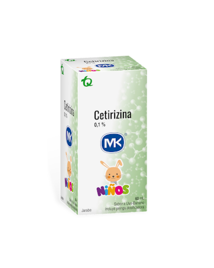 Cetirizina 0.1% Jarabe Niños Mk Frasco X 60 Ml