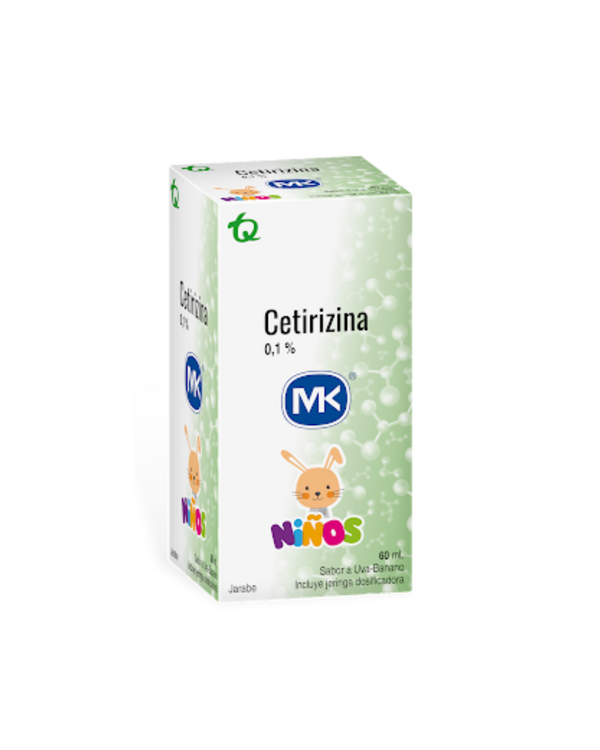 Cetirizina 0.1% Jarabe Niños Mk Frasco X 60 Ml