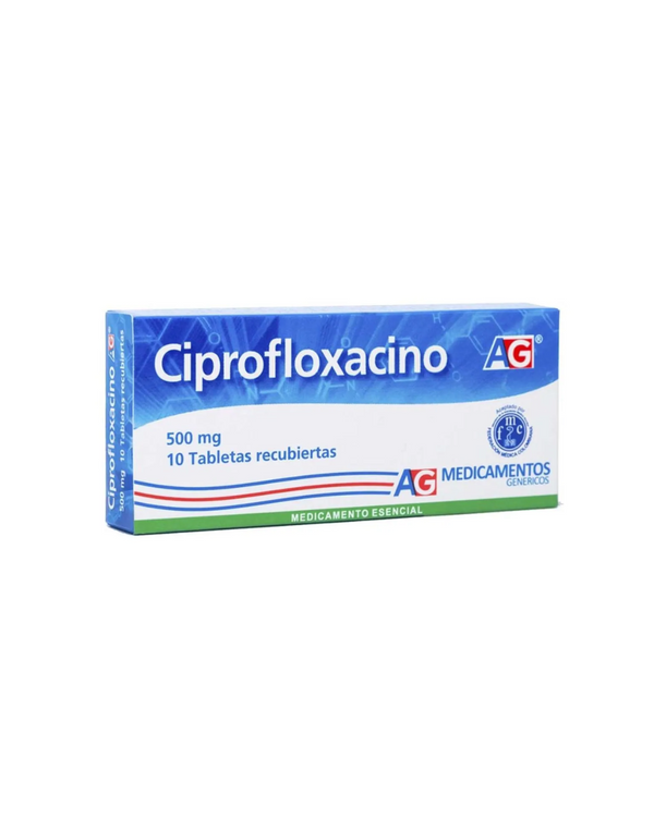 Ciprofloxacino 500Mg Ag X 10 Tabletas