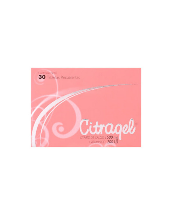 Citragel Citrato De Calcio + Vitamina D3 1500mg/200ui Procaps Caja X 30 Tabletas