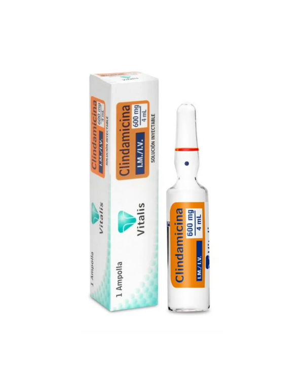 Clindamicina 600Mg/4Ml Solución Inyectable Caja X 1Ampolla X 4Ml Vitalis