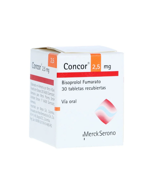 Concor 2.5Mg Tabletas Recubiertas Frasco X 30
