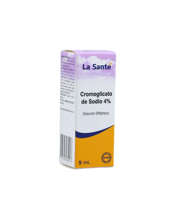 Cromoglicato De Sodio 40Mg/mL(4%) Solución Oftalmica La Santé Frasco X 5mL
