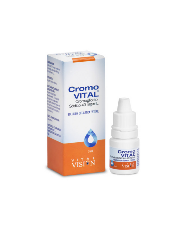 Cromovital Cromoglicato Sódico 40mg/ml Vital Vision Solución Oftálmica X 5 Ml