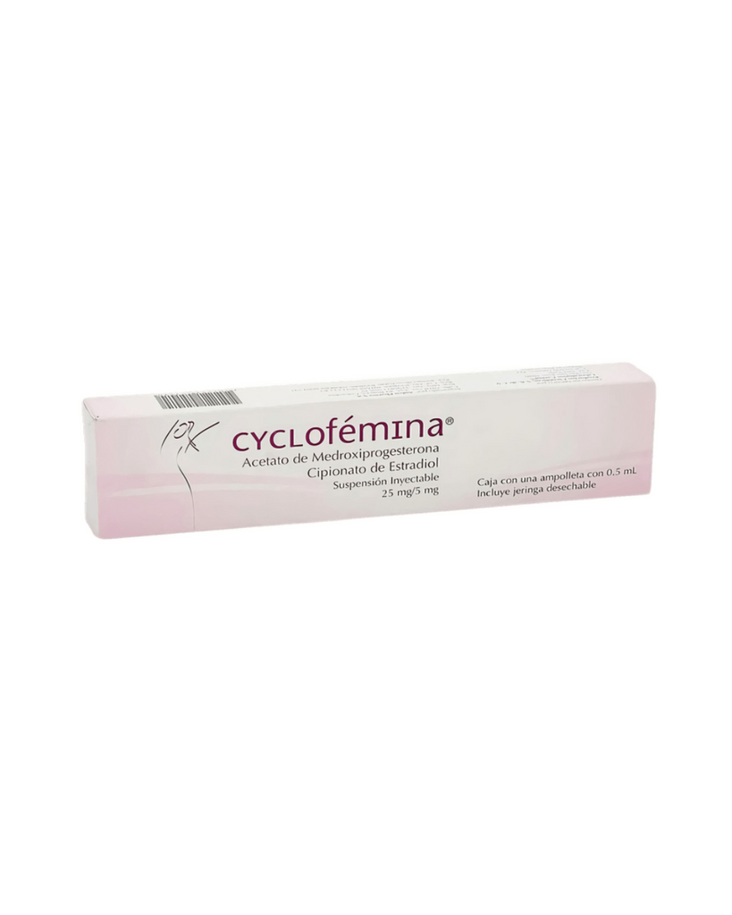 Cyclofémina Estradiol + Medroxiprogesterona 25mg/5mg Ortix Caja X 1 Ampolla