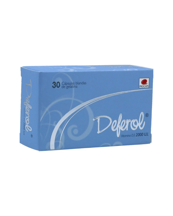 Deferol Cápsulas Blandas Vitamina D3 2000Ui Caja X 30
