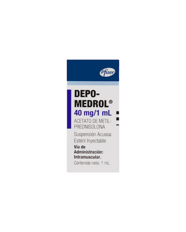 Depo-medrol Acetato De Metilprednisolona 40mg/1ml Pfizer Caja X 1 Ampolla