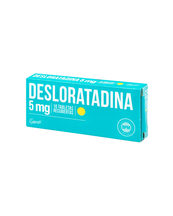 Desloratadina 5 Mg Laproff Caja X 10 Tabletas Recubiertas.
