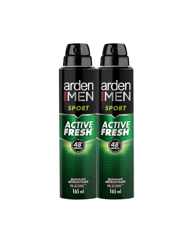 Desodorante Arden For Men antitranspirante sport aerosol x2und x165ml