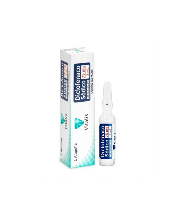 Diclofenaco 75Mg/3Ml Solución InyecTabletasle Cajas X 1Ampolla