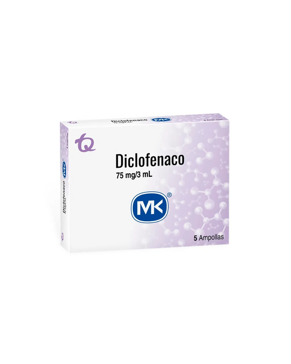 Diclofenaco 75Mg/3Ml(25Mg/Ml) Solución Inyectable Caja X Ampolletas X 3Ml Mk