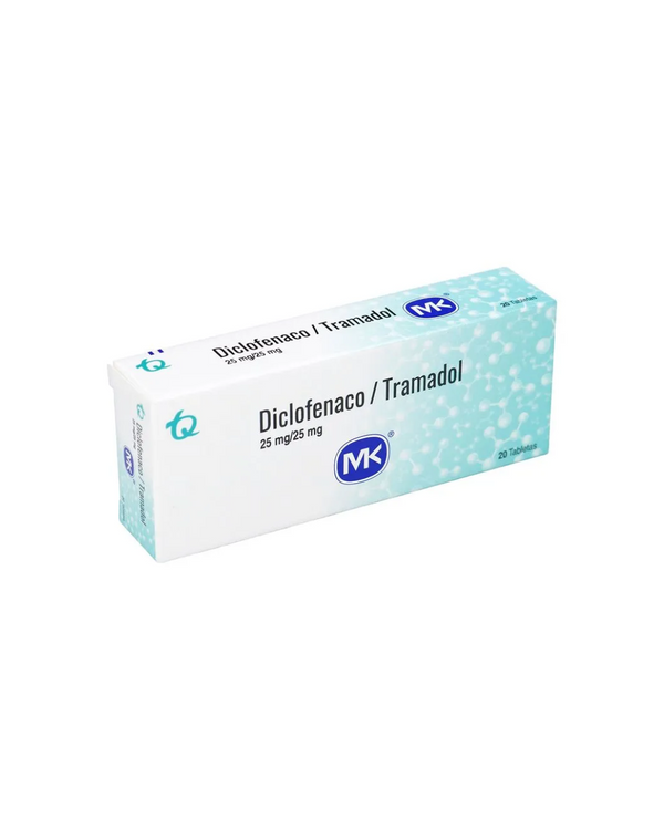 Diclofenaco+Tramadol (25+25)Mg Tableta Caja X 20  (MK)