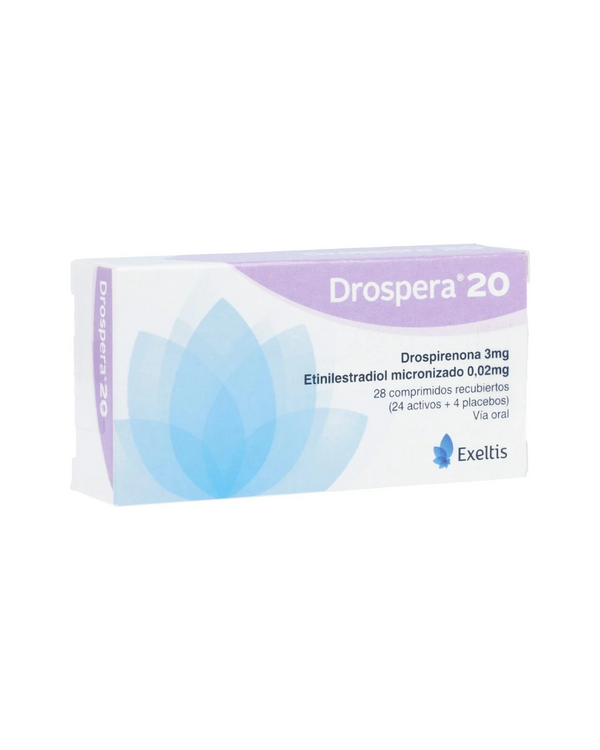 Drospera 20 Tabletas Recubiertas+ 4 Placebo (3+0.02)Mg Caja X 28