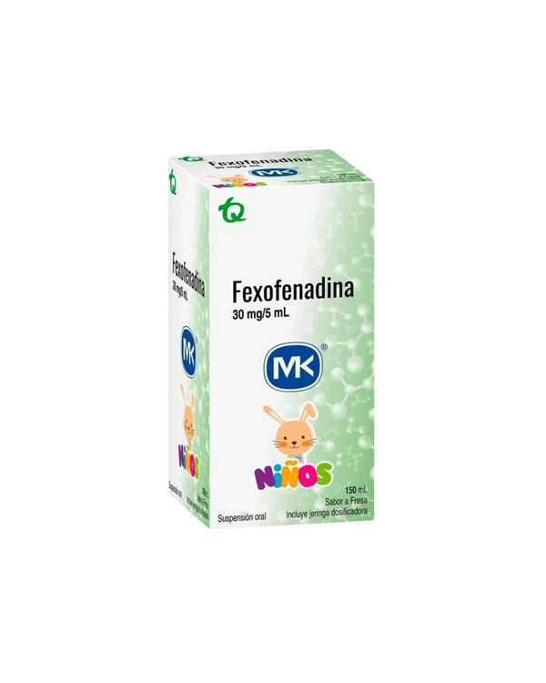 Fexofenadina Suspensión Oral Mk 30Mg/5Ml(0.6%) Frasco X 150mL