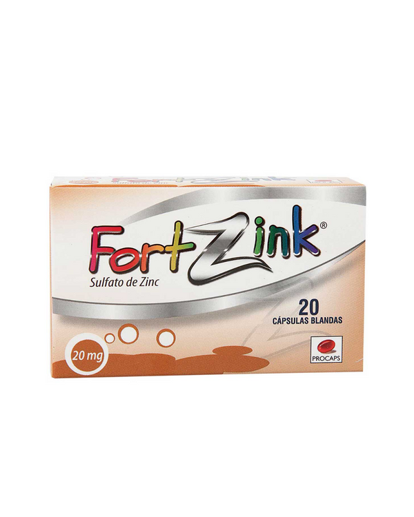 Fortzink Sulfato 20 mg Cápsula Blanda