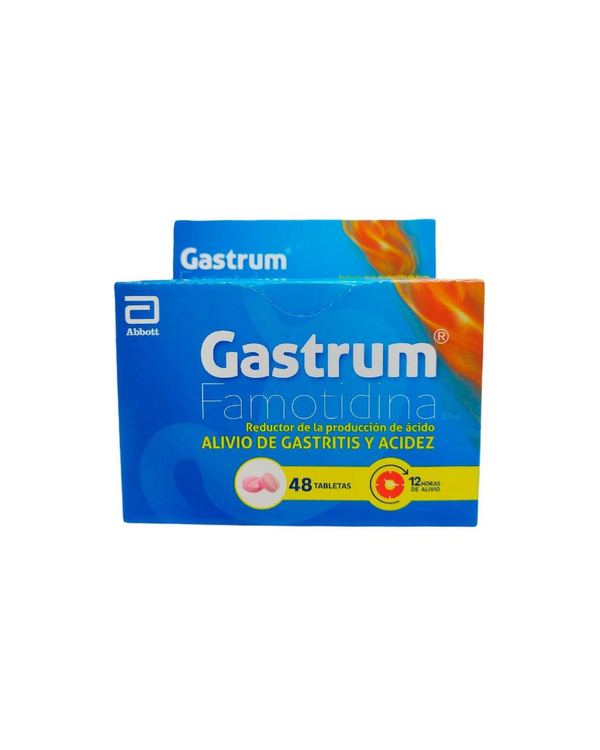 Gastrum Famotidina 10 Mg Abbott Caja X 12 Tabletas /Sobre
