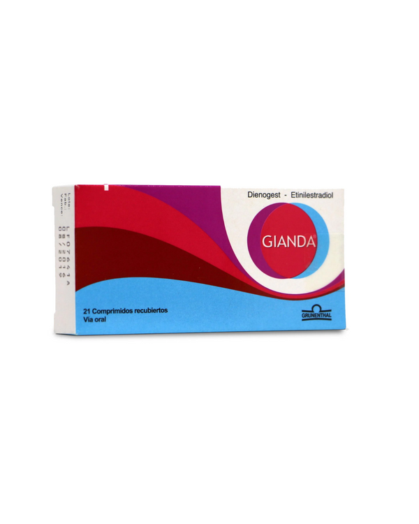 Gianda Dienogest 2 mg Etinilestradiol 30 mcg 21 Comprimidos Recubiertos