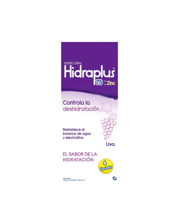 HIDRAPLUS SUERO ORAL 75 MEQ CON ZINC SABOR A UVA