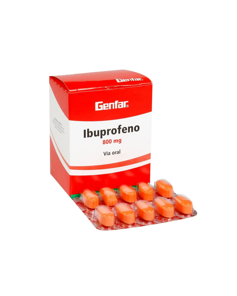 Ibuprofeno 800Mg Tabletas Recubiertas Blister X 10 Genfar