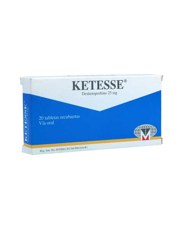 Ketesse Tabletas Recubiertas 25Mg Caja X 20