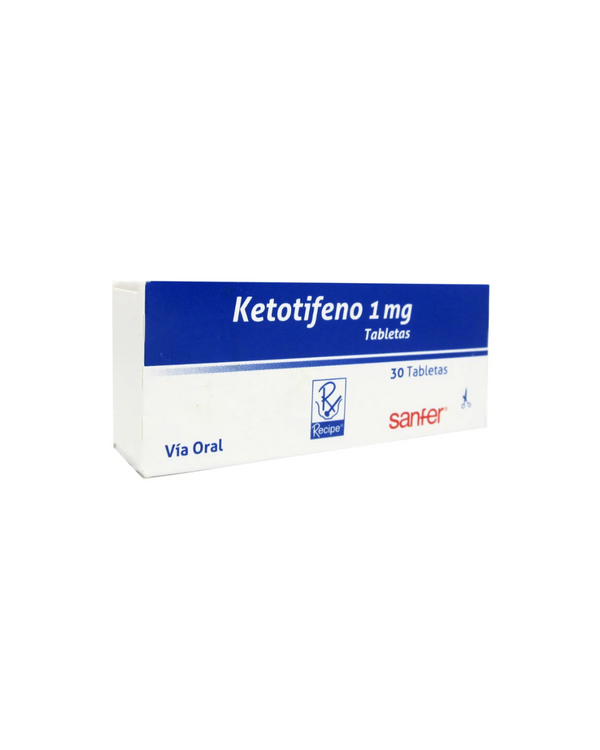 Ketotifeno 1 Mg Recipe Blíster X 15 Tabletas