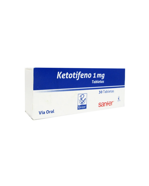 Ketotifeno 1 Mg X 15 Tabletas