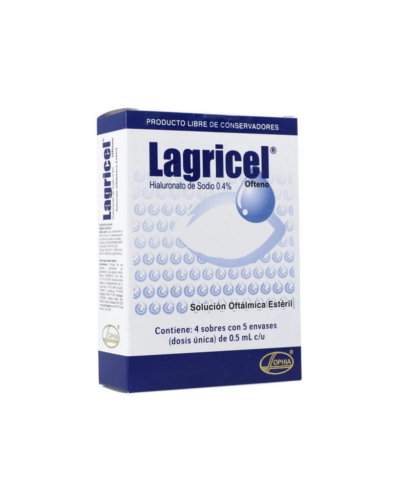 Lagricel Ofteno Solución Oftálmica Caja x 20 ampolletas