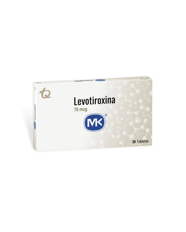 Levotiroxina MK 75mcg x30 tabletas