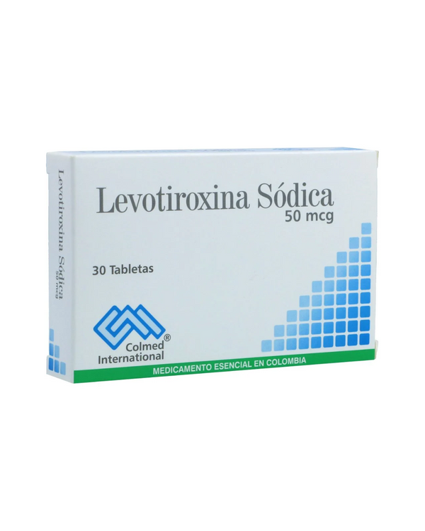 Levotiroxina Sódica Tabletas Colmed International 50Mcg Caja X 30 Tabletas
