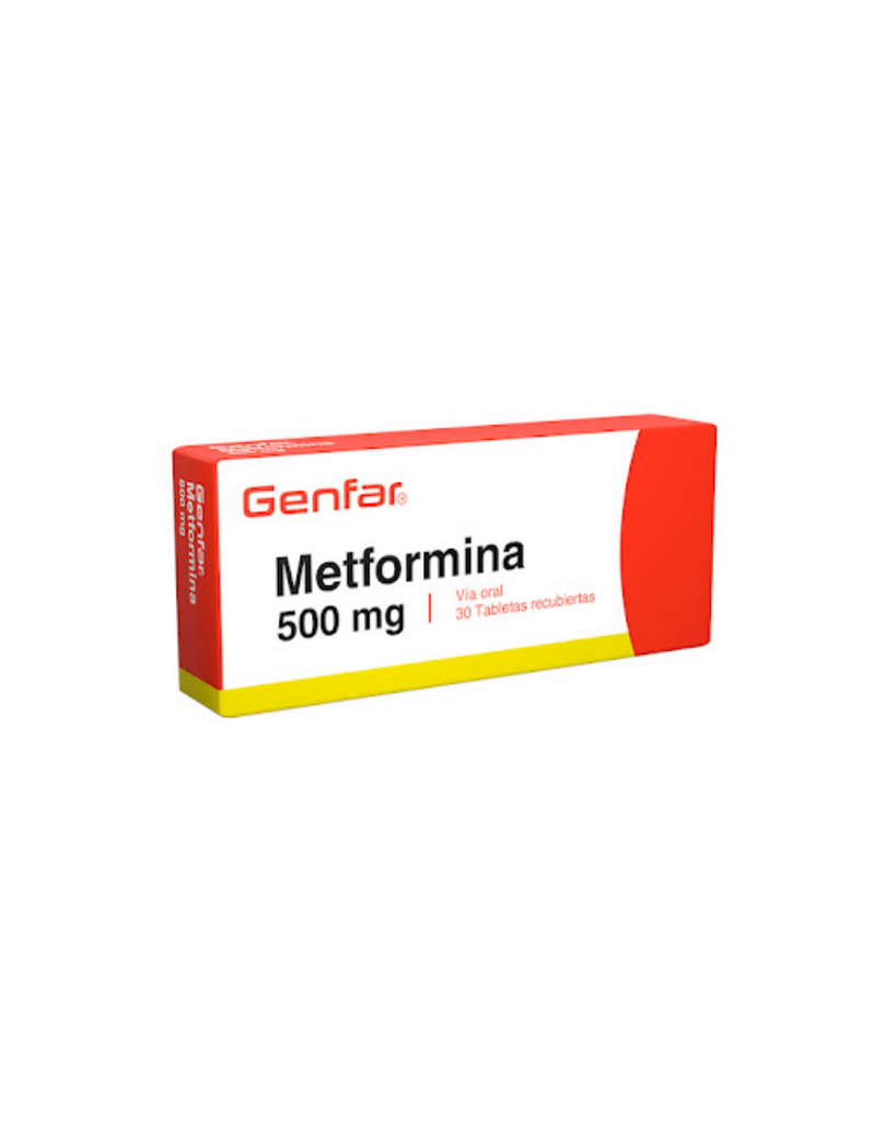 Metformina Genfar 500 Mg Caja X 30 Tabletas