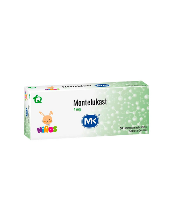 Montelukast (Mk) 4Mg Caja X 30 Tabletas Masticable