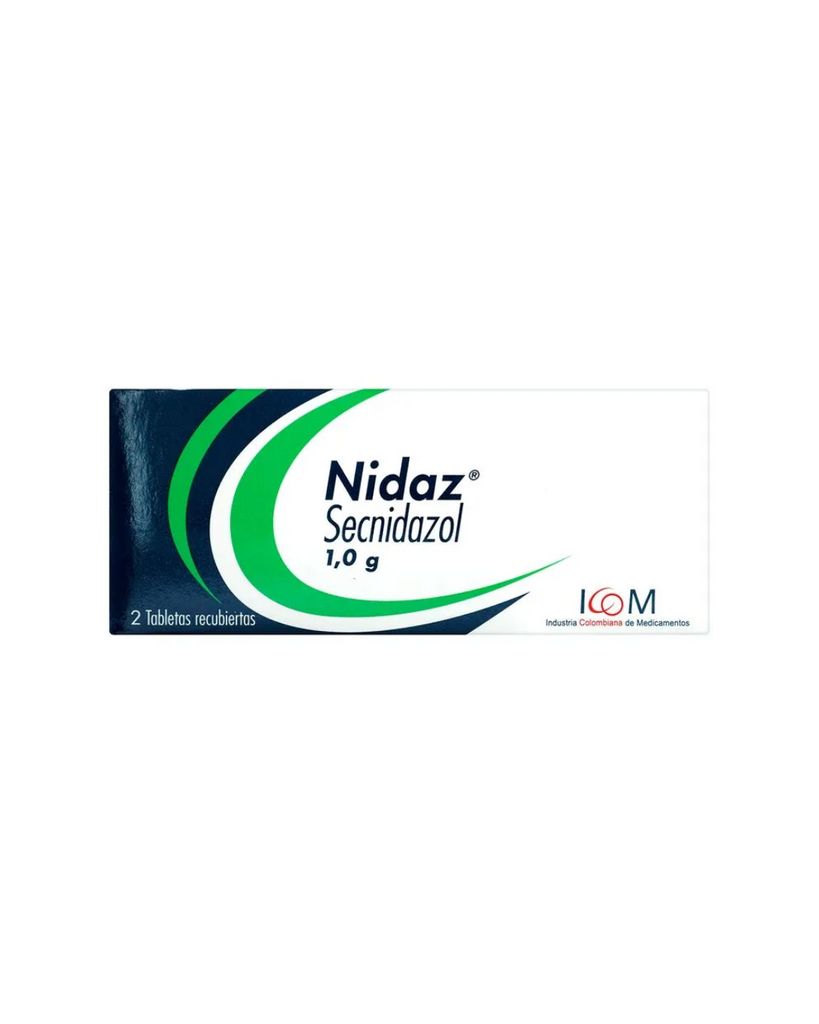 Nidaz 1.0 G Icom Caja X 2 Tabletas Recubiertas