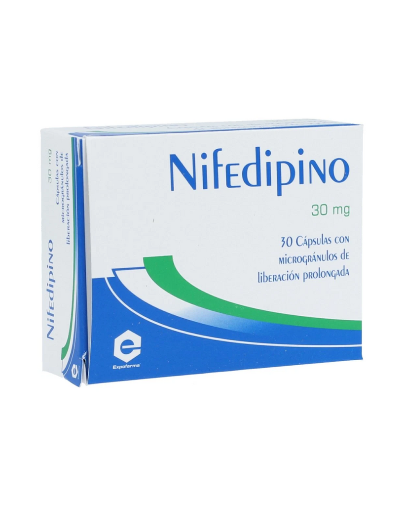 Nifedipino Cápsulas Con Microgránulos Liberación Prolongada 30Mg Caja X 30