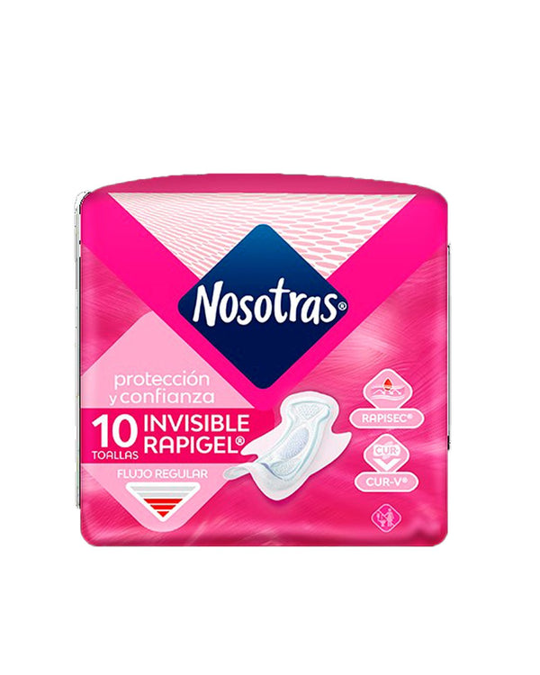 Nosotras Invisible Rapigel x10uni Toallas